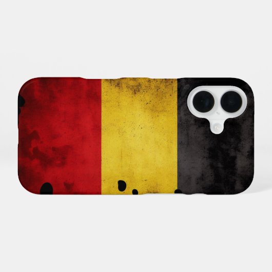 Coque iPhone 16 Drapeau Belgique (Verso Horizontal)