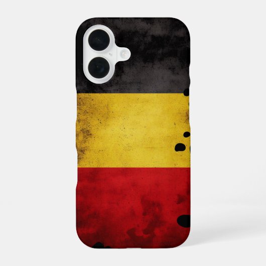 Coque iPhone 16 Drapeau Belgique (Verso)