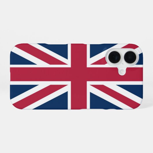 Coque iPhone 16 Drapeau britannique (Verso Horizontal)