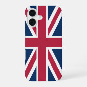 Coque iPhone 16 Drapeau britannique (Verso)