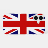 Coque iPhone 16 Drapeau britannique Union Jack (Verso Horizontal)