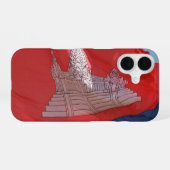 Coque iPhone 16 drapeau cambodge (Verso Horizontal)