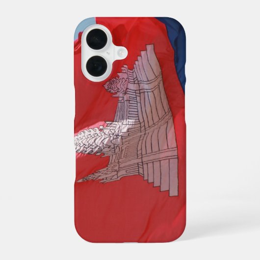 Coque iPhone 16 drapeau cambodge (Verso)