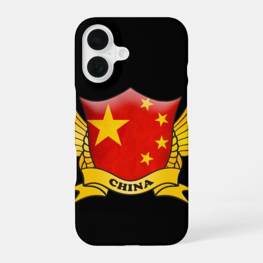 Coque iPhone 16 Drapeau chinois (Verso)