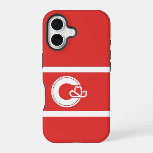 Coque iPhone 16 Drapeau de Calgary (Alberta) Coque-coque iphone (Verso)