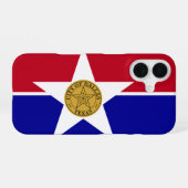 Coque iPhone 16 Drapeau de Dallas, Texas (Verso Horizontal)