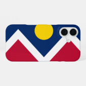 Coque iPhone 16 Drapeau de Denver, Colorado (Verso Horizontal)