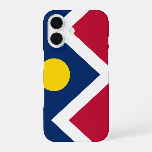 Coque iPhone 16 Drapeau de Denver, Colorado (Verso)