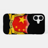 Coque iPhone 16 Drapeau de la Chine Emblème (Verso Horizontal)