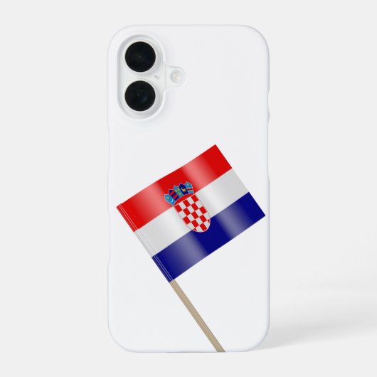 Coque iPhone 16 Drapeau de la Croatie (Verso)