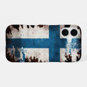 Coque iPhone 16 Drapeau de la Finlande (Verso Horizontal)