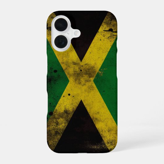 Coque iPhone 16 Drapeau de la Jamaïque (Verso)