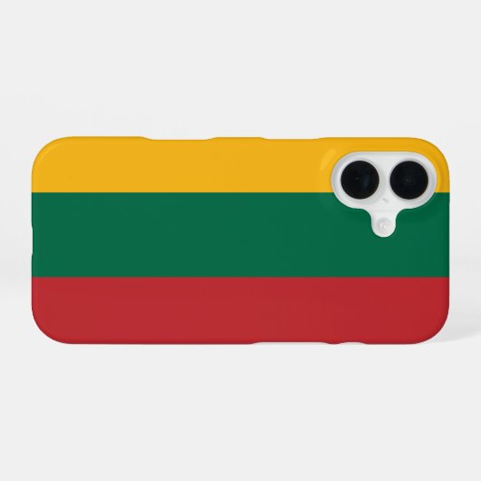 Coque iPhone 16 Drapeau de la Lituanie (Verso Horizontal)