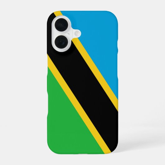 Coque iPhone 16 Drapeau de la Tanzanie (Verso)