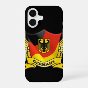 Coque iPhone 16 Drapeau de l'Allemagne 