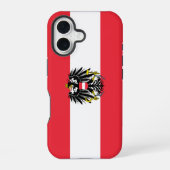 Coque iPhone 16 Drapeau de l'Autriche (Verso)