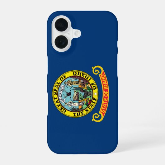 Coque iPhone 16 Drapeau de l'Idaho (Verso)