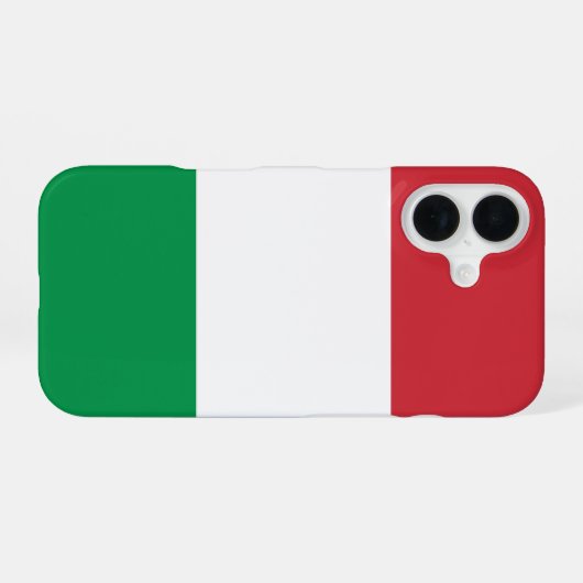 Coque iPhone 16 Drapeau de l'Italie (Verso Horizontal)