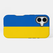 Coque iPhone 16 Drapeau de l'Ukraine (Verso Horizontal)