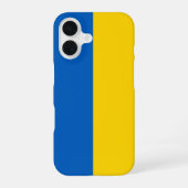 Coque iPhone 16 Drapeau de l'Ukraine (Verso)