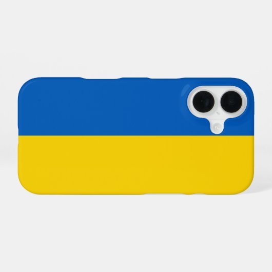 Coque iPhone 16 Drapeau de l'Ukraine (Verso Horizontal)
