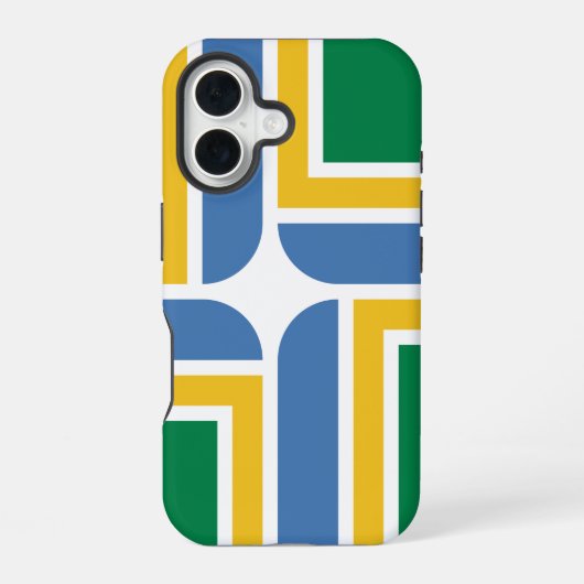 Coque iPhone 16 Drapeau de Portland, Oregon (Verso)