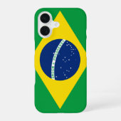 Coque iPhone 16 Drapeau du Brésil (Verso)
