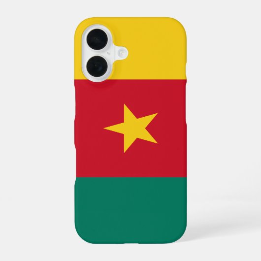 Coque iPhone 16 Drapeau du Cameroun (Verso)