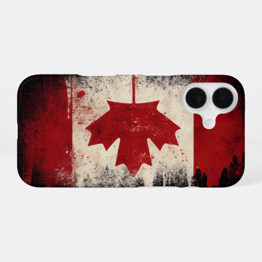 Coque iPhone 16 Drapeau du Canada (Verso Horizontal)