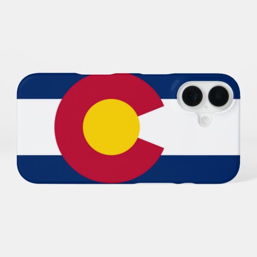 Coque iPhone 16 Drapeau du Colorado (Verso Horizontal)
