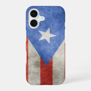 Coque iPhone 16 Drapeau Grunge de Porto Rico