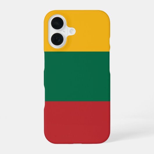 Coque iPhone 16 Drapeau Lituanie (Verso)