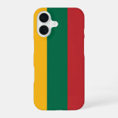 Coque iPhone 16 Drapeau Lituanie (Verso)