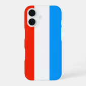 Coque iPhone 16 Drapeau Luxembourg (Verso)