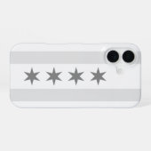 Coque iPhone 16 Drapeau Noir de Chicago (Verso Horizontal)