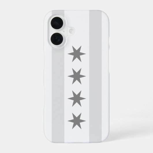Coque iPhone 16 Drapeau Noir de Chicago (Verso)