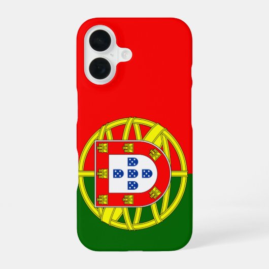 Coque iPhone 16 Drapeau Portugal (Verso)