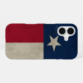Coque iPhone 16 Drapeau Texas Grunge - Étoile solitaire (Verso Horizontal)