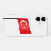 Coque iPhone 16 Drapeau turc (Verso Horizontal)