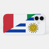 Coque iPhone 16 Drapeau uruguayen (Verso Horizontal)
