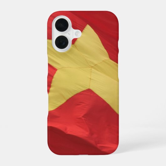 Coque iPhone 16 drapeau vietnam rouge (Verso)