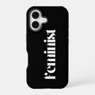 Coque iPhone 16 Droits des femmes féministes - Minimaliste noir et