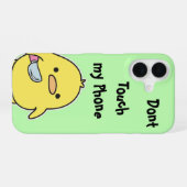 Coque iPhone 16 Drôle coque iphone - Ne touchez pas à mon téléphon (Verso Horizontal)