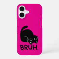 Drôle de chat “Bruh” Mignon esthétique rose Chat n
