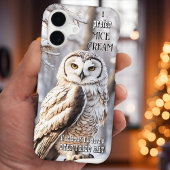 Coque iPhone 16 Drôle de chouette d'hiver