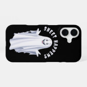 Coque iPhone 16 Drôle Happy Ghost Phone Case (Verso Horizontal)