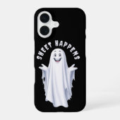 Coque iPhone 16 Drôle Happy Ghost Phone Case (Verso)