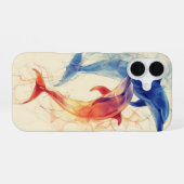 Coque iPhone 16 Dualité des dauphins (Verso Horizontal)