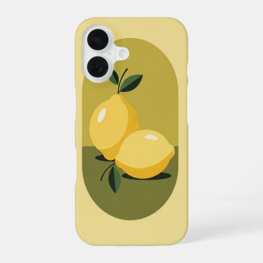 Coque iPhone 16 Duo de citrons vintage (Verso)