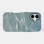 Coque iPhone 16 Eau Caraïbe Abstrait Bleu Nature (Verso Horizontal)